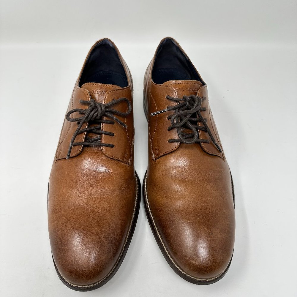 Cole Haan Oxford Grand 360 Johnson Derby Brown Leather Shoes Mens 9.5M - Picture 8 of 14